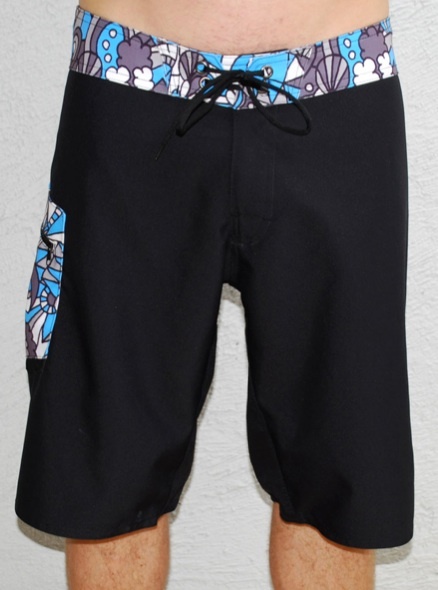 GRAND FLAVOUR Wacky Long Boardshorts - Black - GRAND FLAVOUR CLOTHING