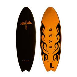Dart 5'6 Black Deck// Orange Slick