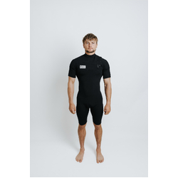 Easy Wetsuits 2/2mm Chest Zip Springsuit - Black/ White Logo - 2024 Range